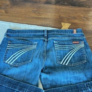 7 For All Mankind Dark Blue Boot Cut Jeans